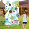 Toss Game Banner for Water Balloons, 4 Score Holes Shooter Target for Water Gun
